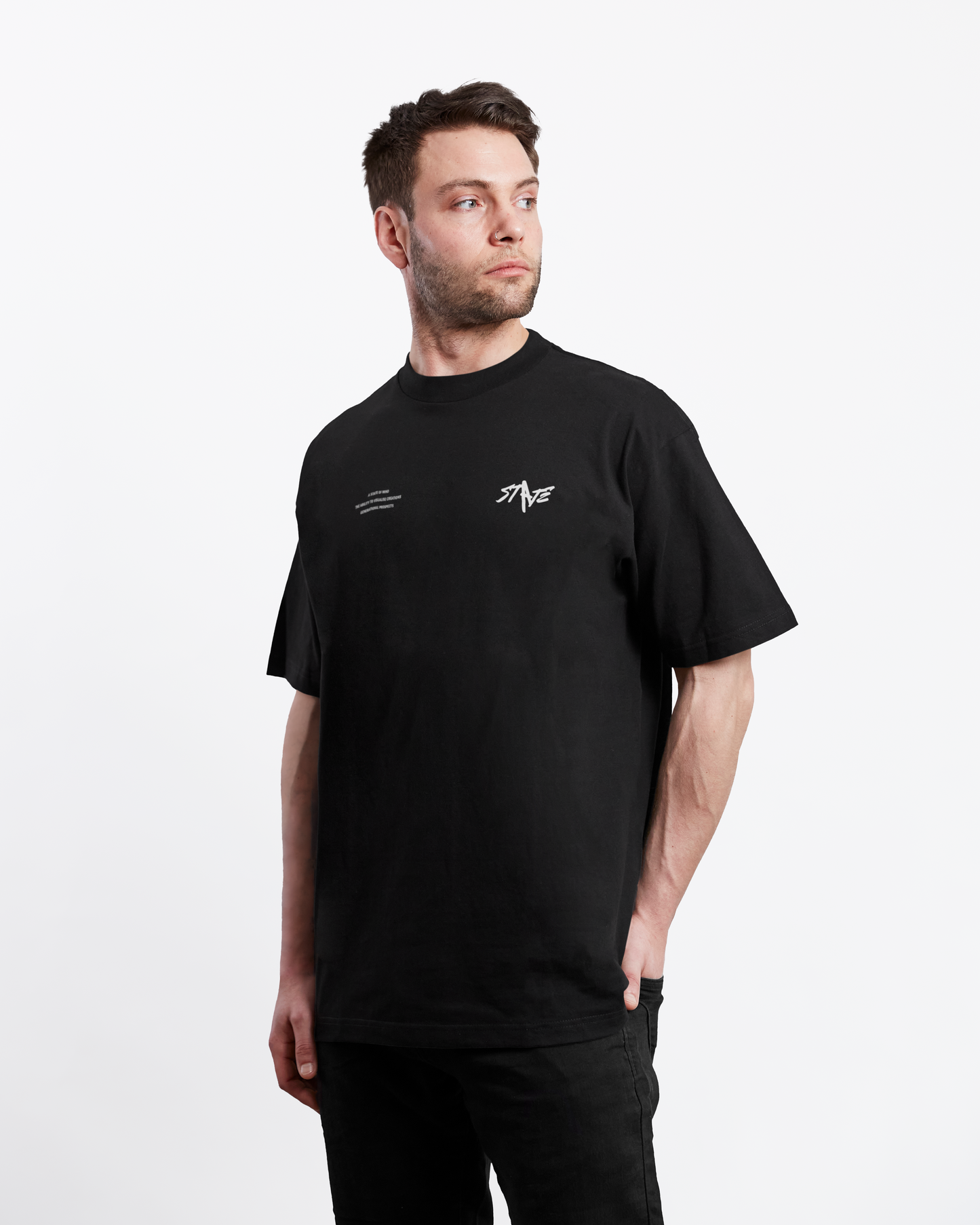 STATE Signature Tee - White/Black